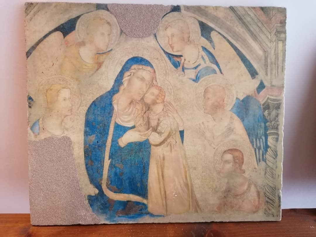 Riproduzione su affresco in pictografia Madonna del Popolo