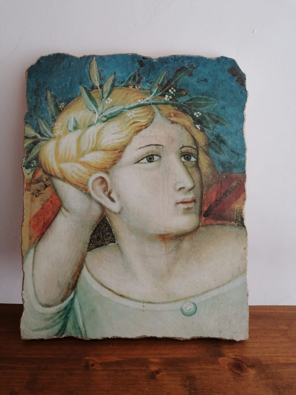 Riproduzione su affresco in pictografia Allegoria del Buon Governo (dett)