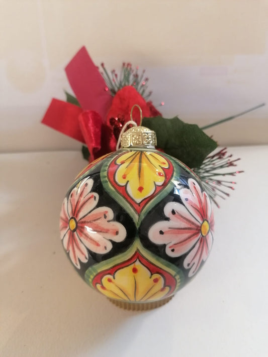 Palla di Natale in ceramica  dipinta a mano Palle di Natale Sfera