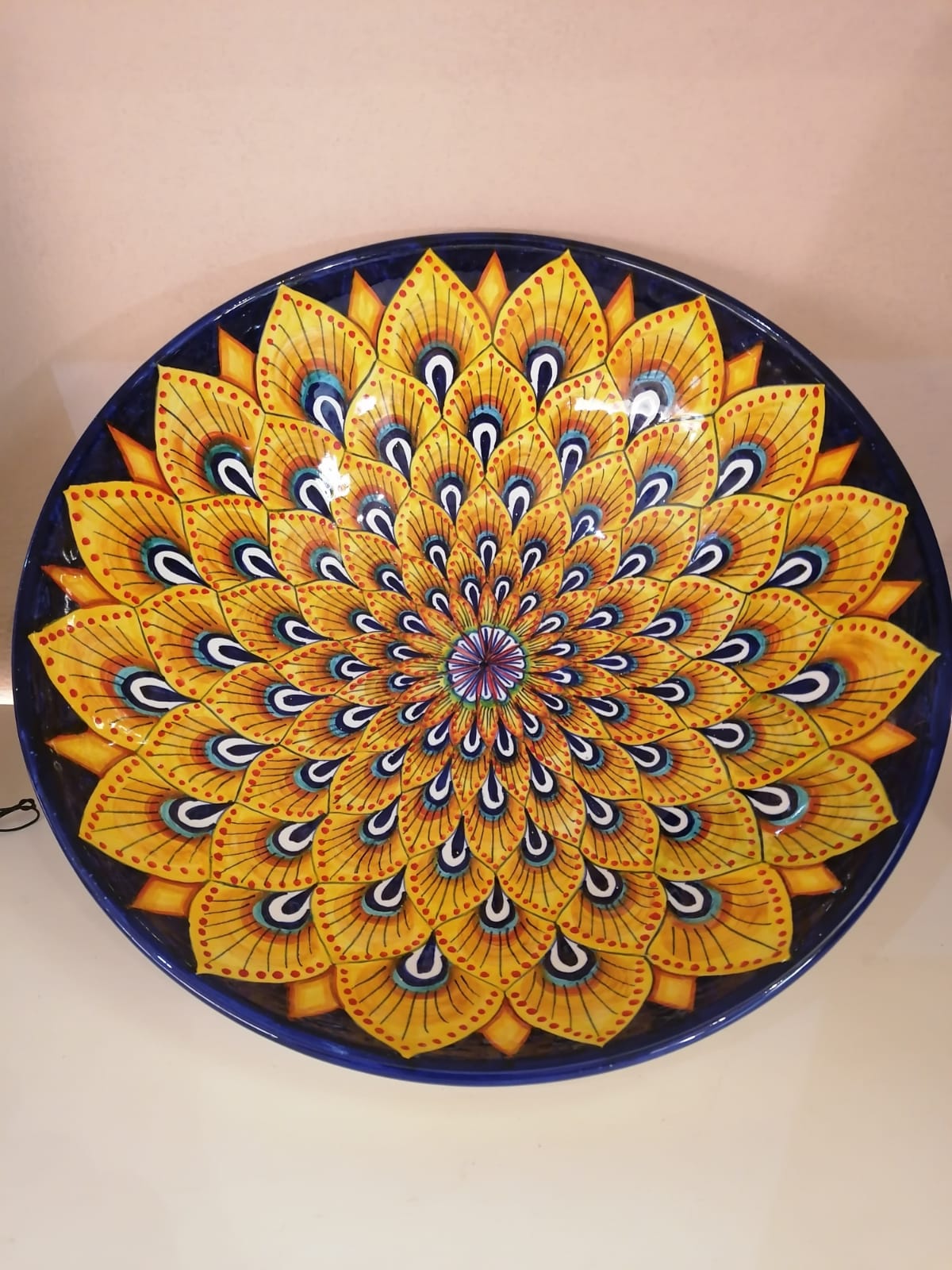 Bolo grande in ceramica dipinta a mano Deruta