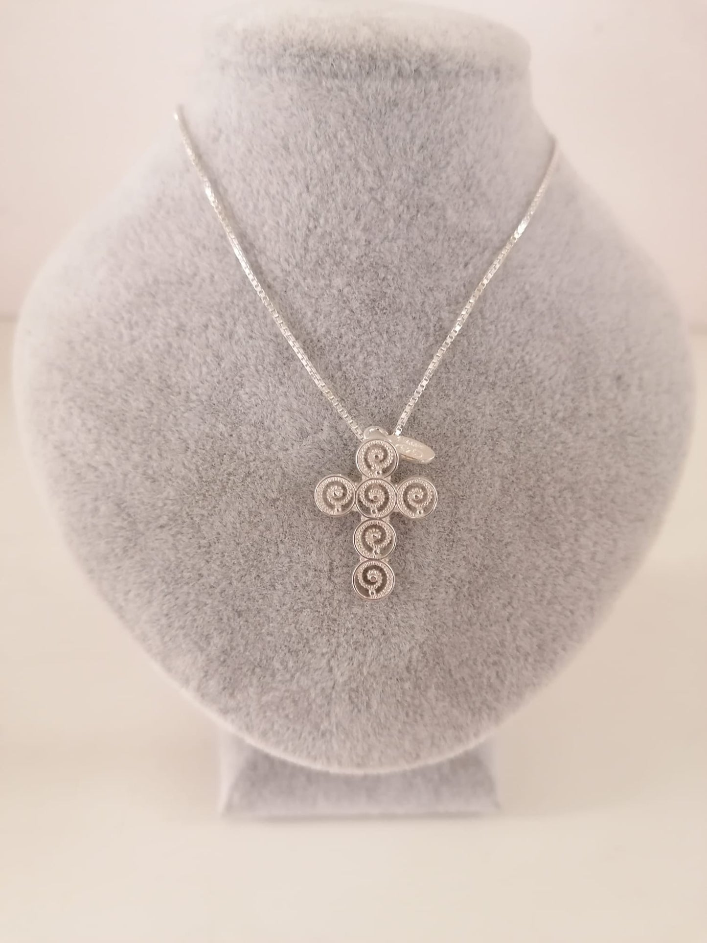 Collana con croce in argento 925 molecolarizzato Giubileo 2025
