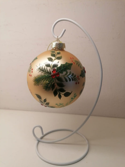 Palla di Natale in vetro con applicazioni