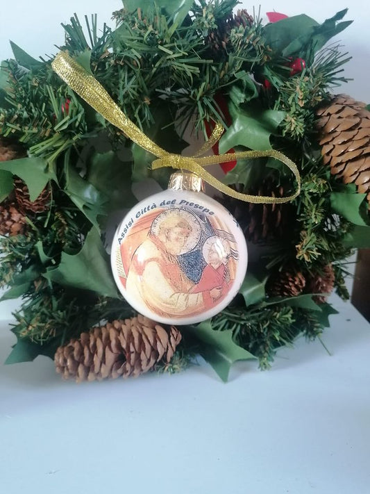 Pallina di Natale Assisi Città del presepe