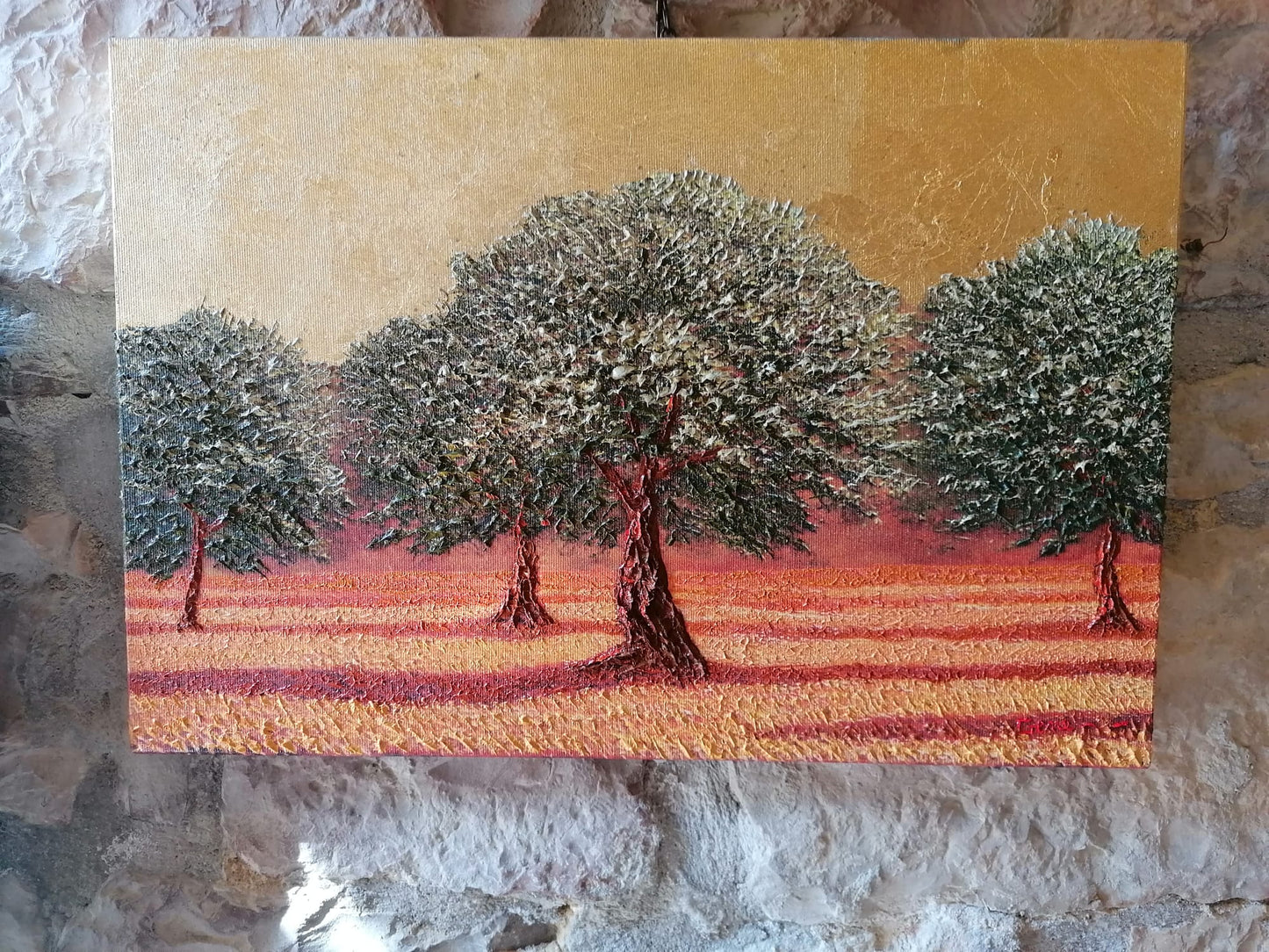 Quadro "Oro degli ulivi" di Gene Pompa
