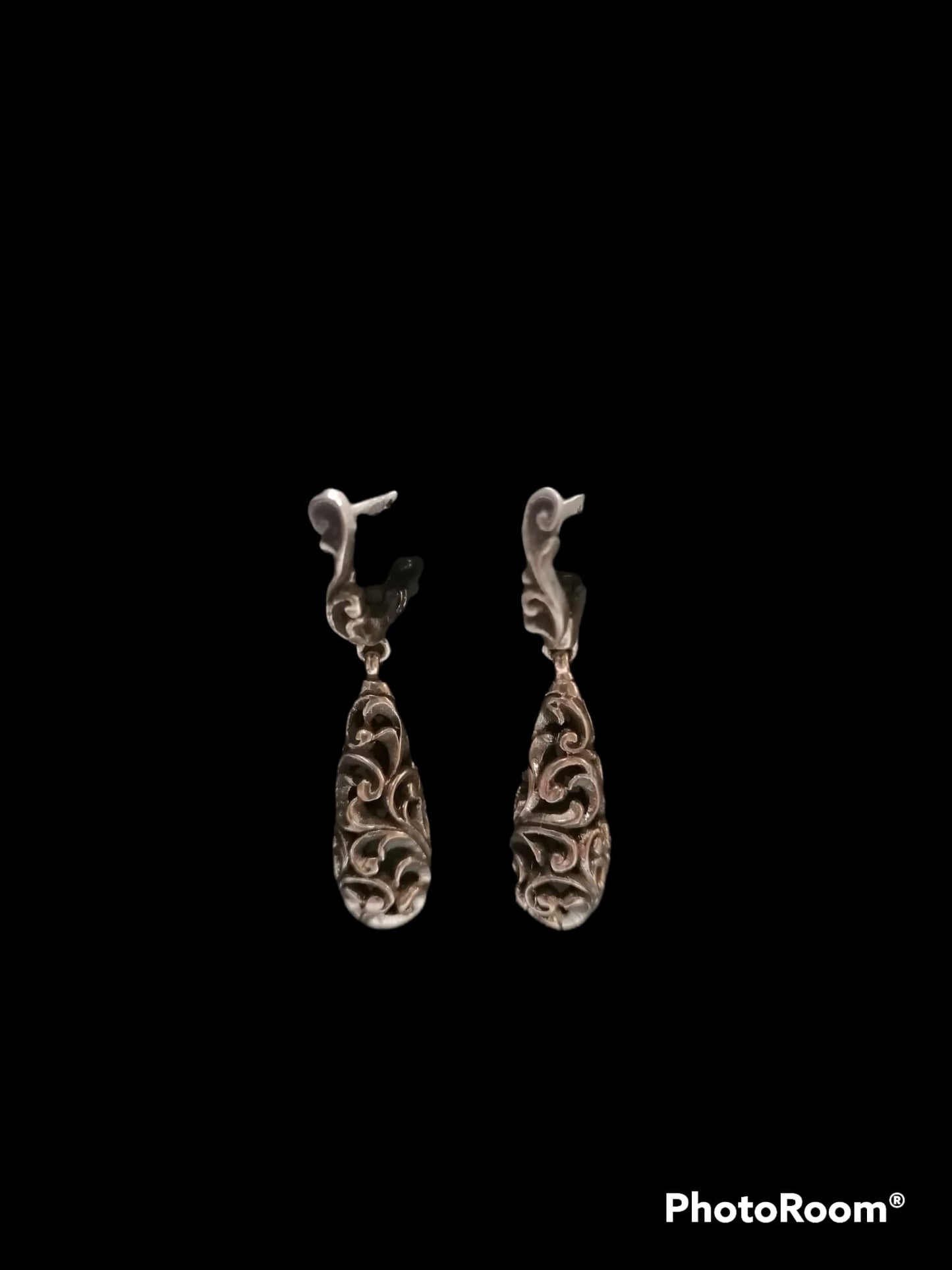 Orecchini in argento brunito Babline