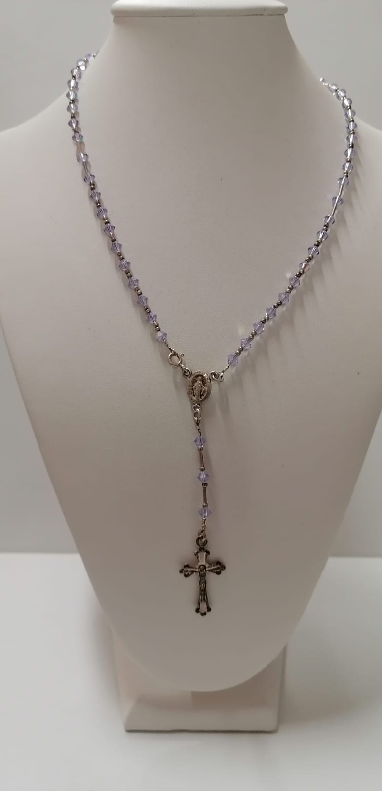 Collana Rosario in argento con Swaroski