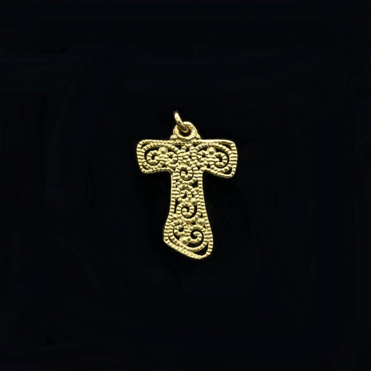 Tau Franciscan cross handmade in 925 silver