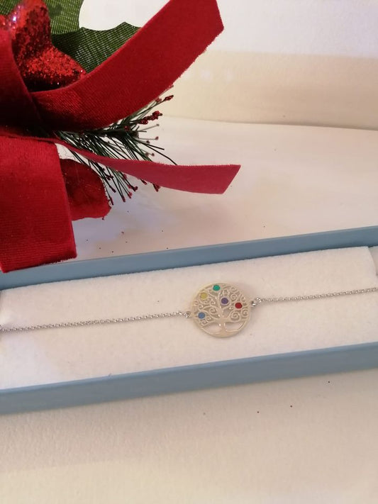 Bracciale Albero della vita in argento e smalti