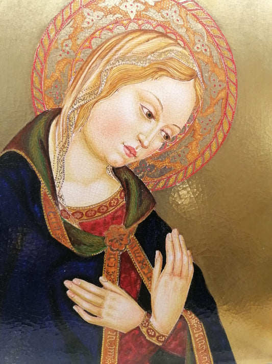 Refractory ceramic icon Madonna by Gentile da Fabriano