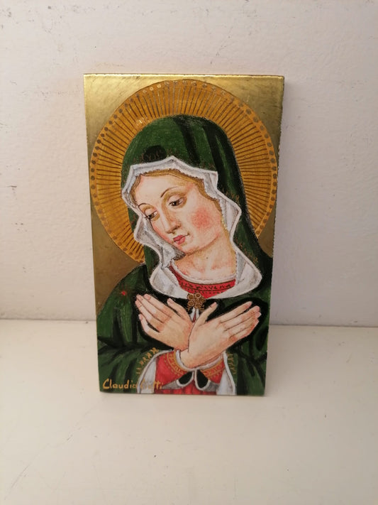 Refractory ceramic plaque icon "Madonna"