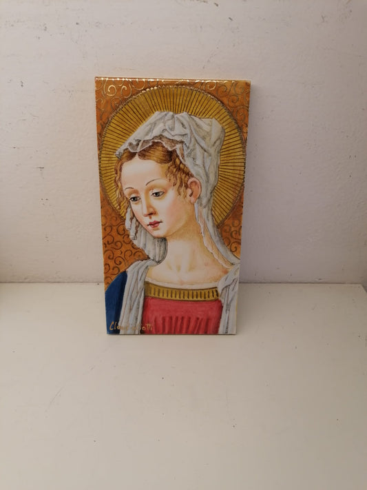 Refractory ceramic plaque icon "Madonna"