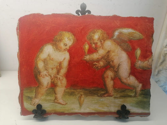 Riproduzione su affresco in pictografia  Salone dei Giochi Ferrara