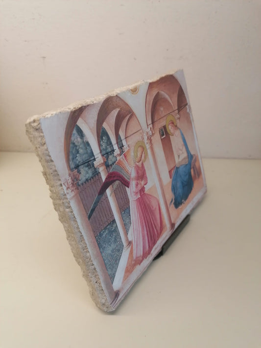 Riproduzione Affresco in pictografia Beato Angelico Annunciazione