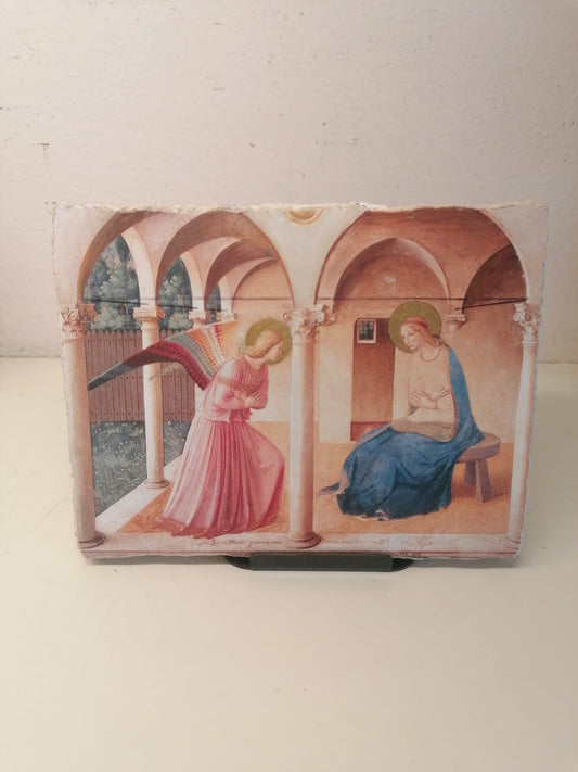 Riproduzione Affresco in pictografia Beato Angelico Annunciazione