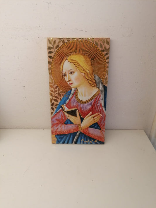 Refractory ceramic plaque icon "Madonna"
