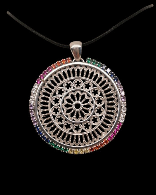 San Rufino Cathedral rose window pendant in 925 silver