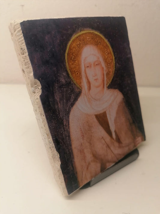 Reproduction of Fresco in pictography Gentile Adoration by Fabriano Giotto 6x6 cm