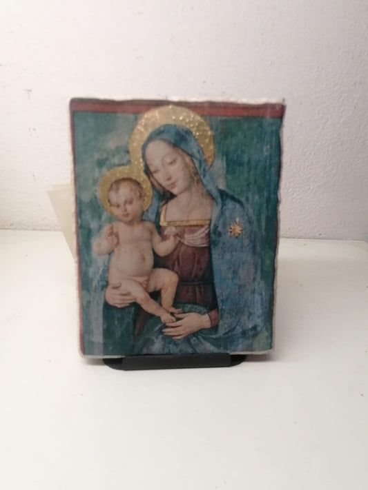 Riproduzione su affresco in pictografia  Pinturicchio Madonna Spello