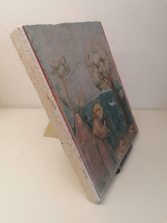 Riproduzione Affresco in pictografia San Francesco Giotto