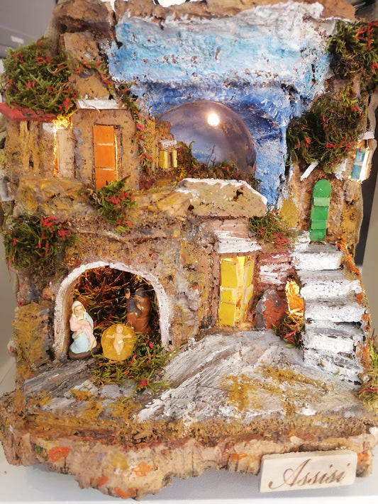 Traditional handmade Christmas nativity scene