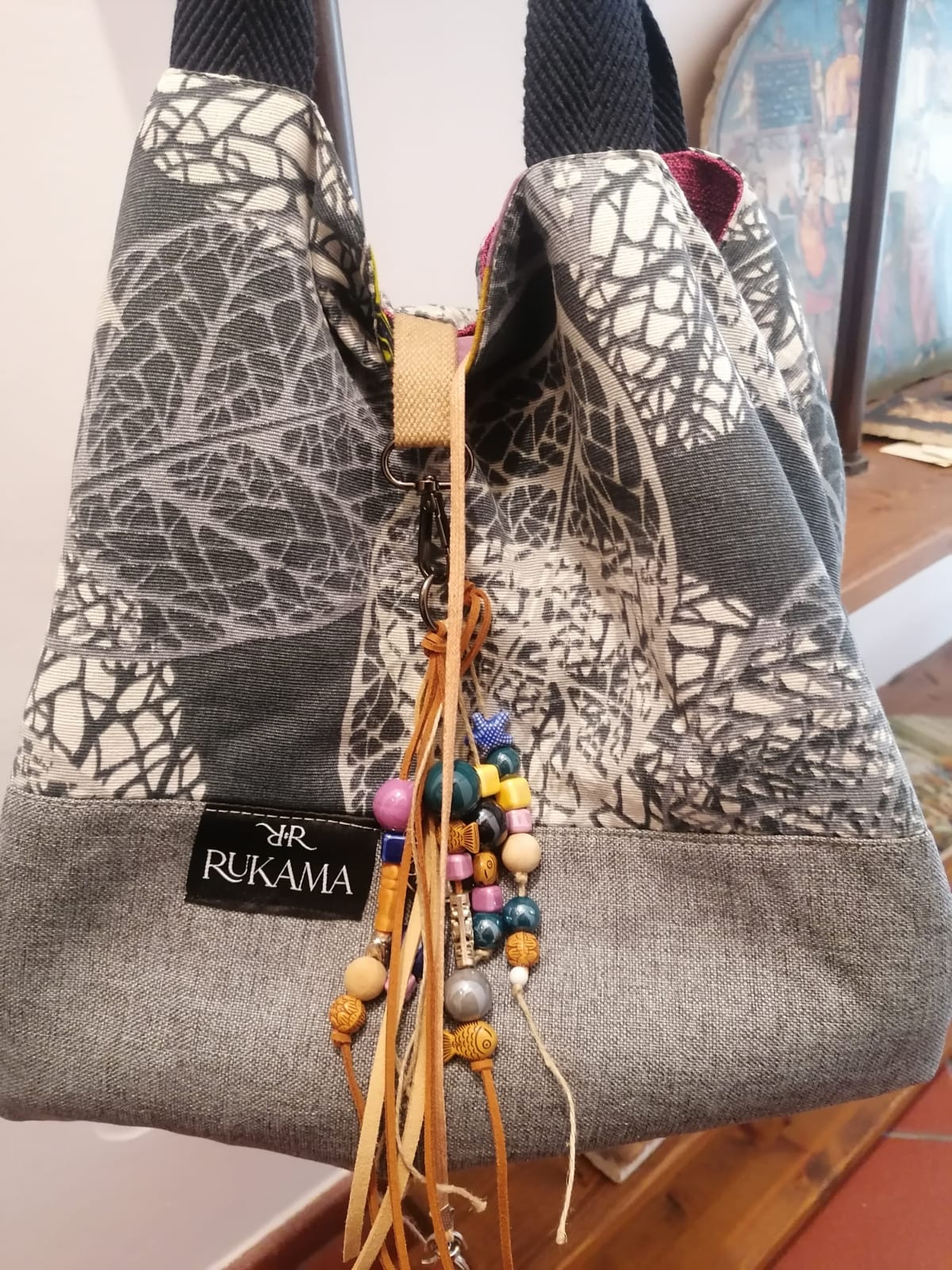 Borsa artigianale Rukama Design zip