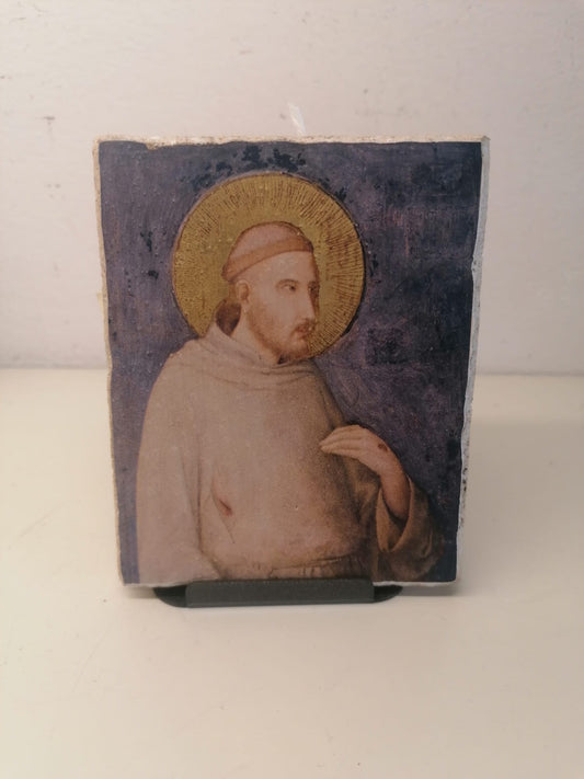 Reproduction of Fresco in pictography Gentile Adoration by Fabriano Giotto 6x6 cm