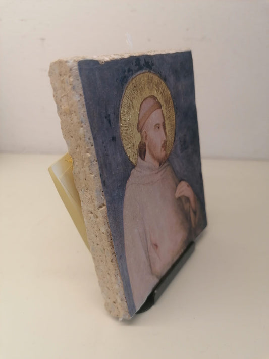 Reproduction of Fresco in pictography Gentile Adoration by Fabriano Giotto 6x6 cm