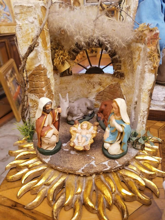 Presepe tradizionale fatto a mano