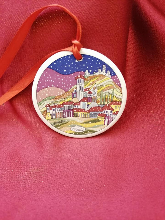 Quintaliani Christmas ceramic disk