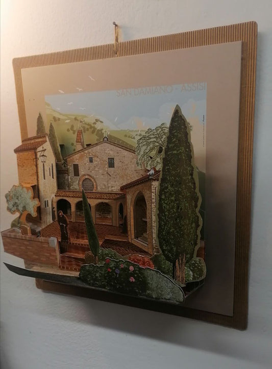 Doni di Carta quadro pop-up Assisi San Damiano