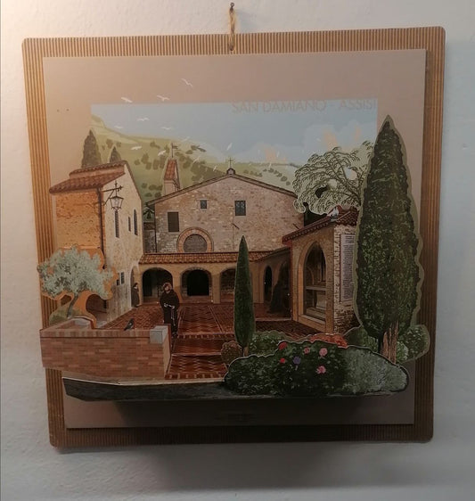 Doni di Carta quadro pop-up Assisi San Damiano